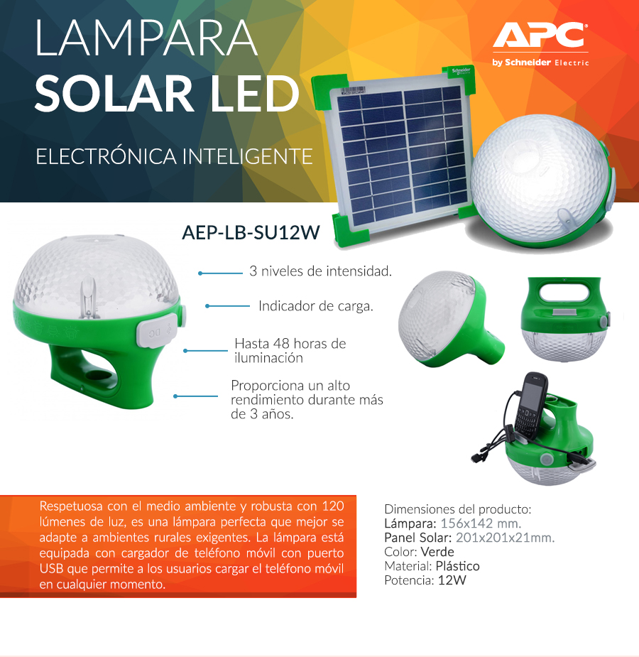 Lampara Solar Mobiya Schneider Electric 